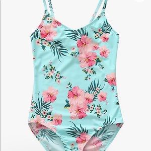 Moon Tree Girls One Piece Swimsuits Hawaiian Ruffle Swimwear Beach Size 13/14